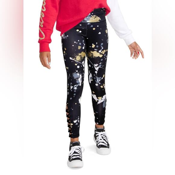 J Sport Patterned Lace-Up Full-Length Leggings - Picture 1 of 7